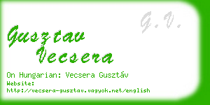 gusztav vecsera business card